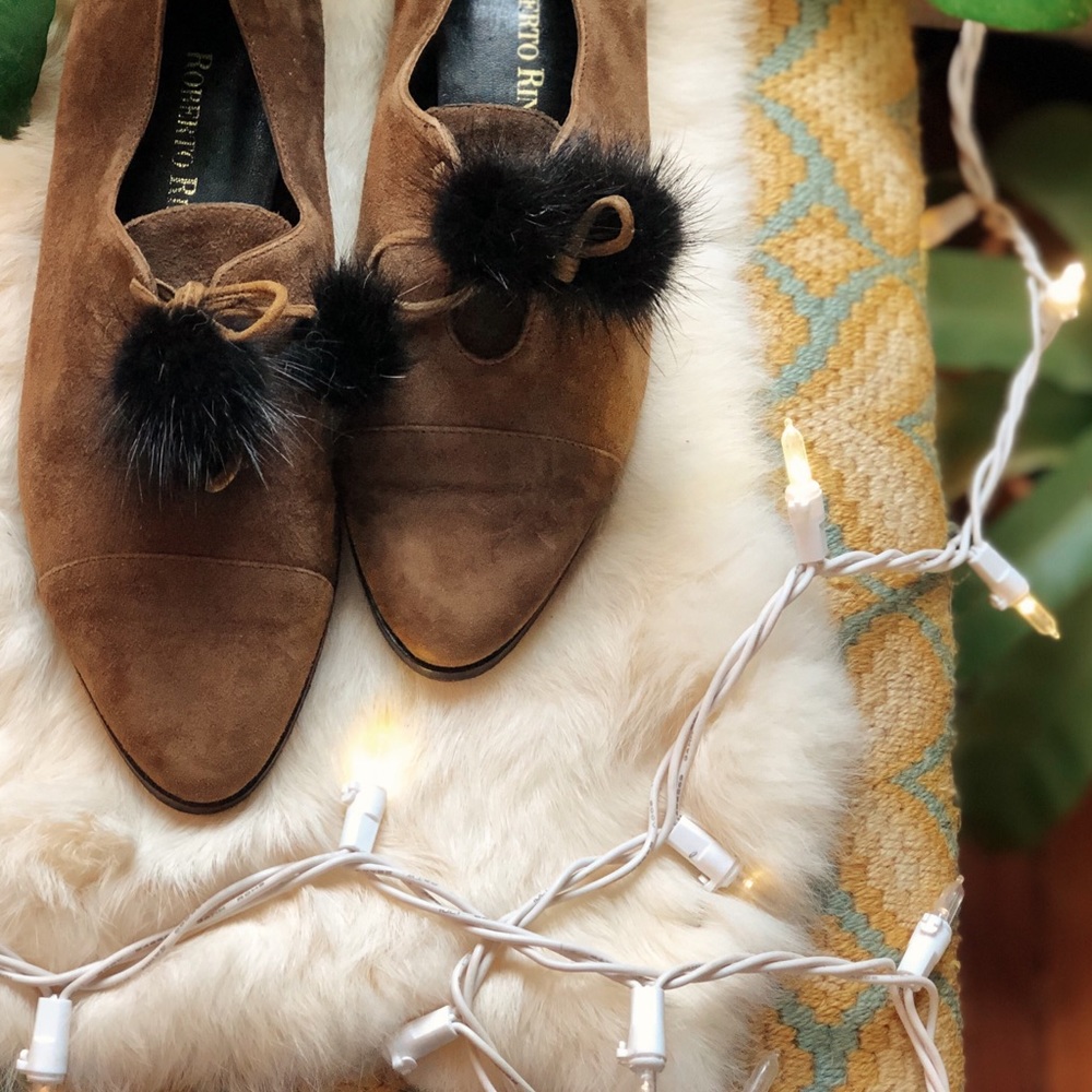 Suede Roberto Rinaldi Lace Up Flats